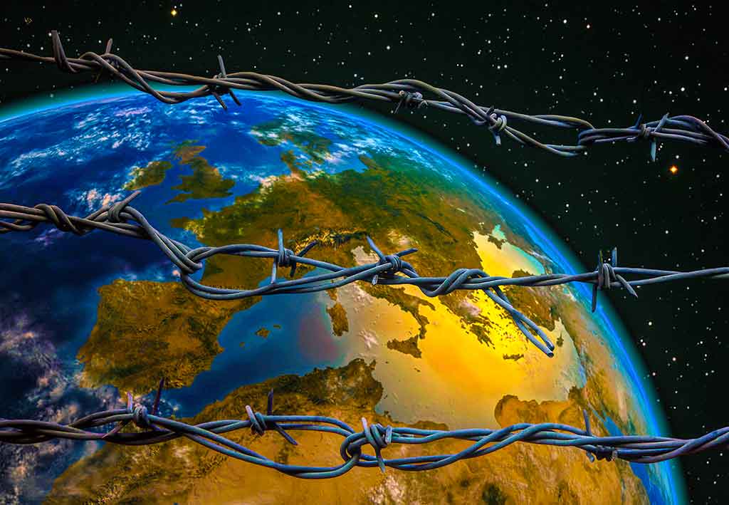 Barbed Wire Earth Barbed Wire Earth, digital photo composition by Wieslaw Sadurski