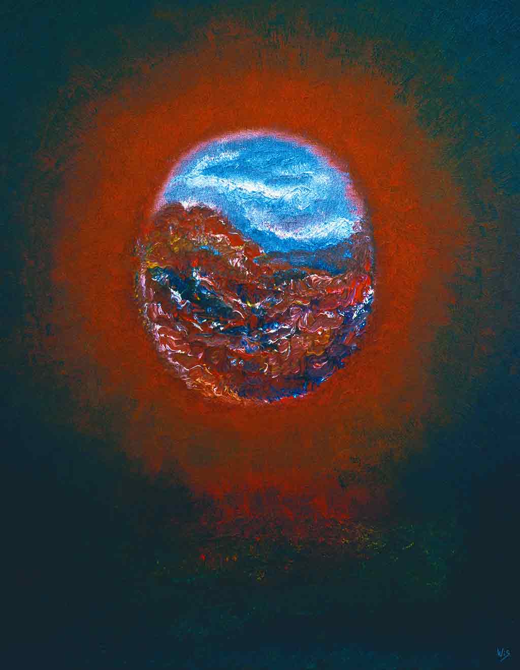 Brahma Egg Brahma Egg, Oil Painting 1976 and Art Canvas Print by Wieslaw Sadurski