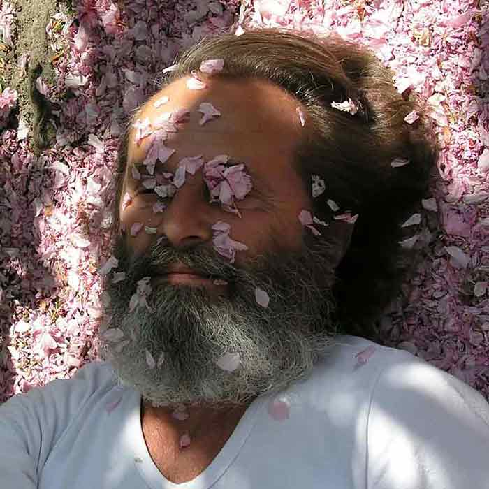 Wieslaw Sadurski photo portrait Wieslaw Sadurski photo portrait with cherry flowers petals